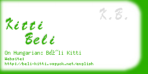 kitti beli business card